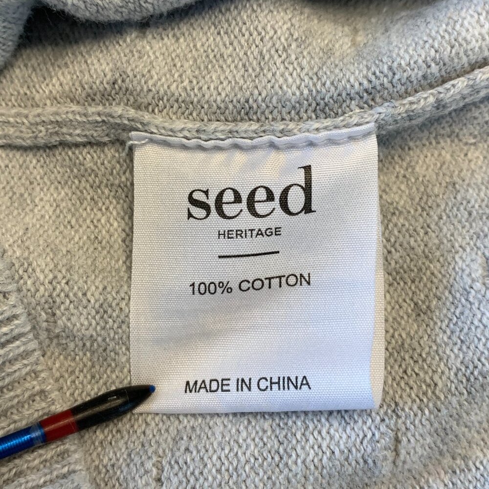 SEED HERITAGE Knobby Cardigan Sweater Girls 4 4T Knots Gray Cotton Australia - Picture 6 of 7